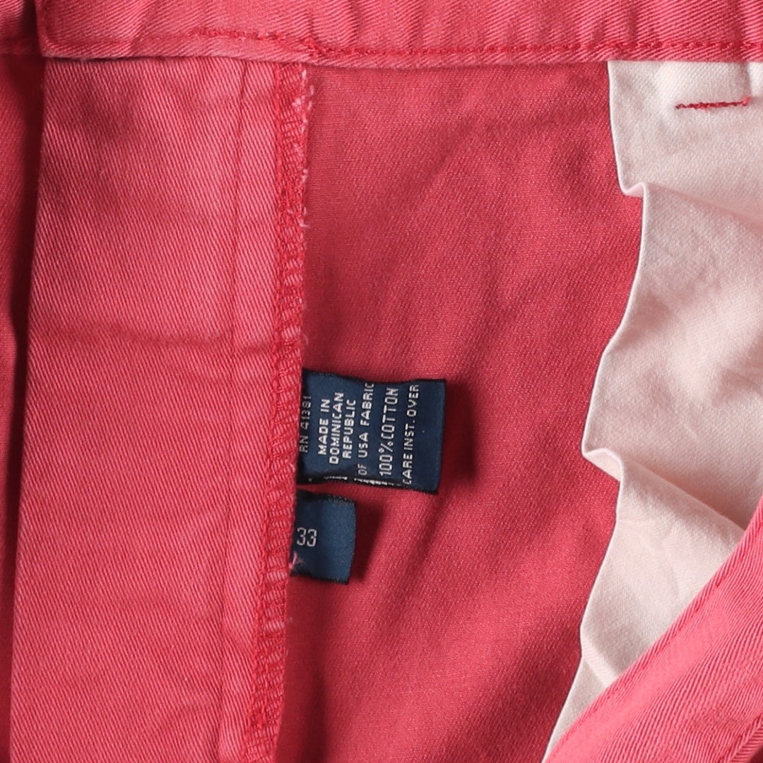 Ralph Lauren POLO by Ralph Lauren TYLER SHORT Two-pleat chino shorts, short pants, men's size W32 cotton pink type Vintage Second Hand