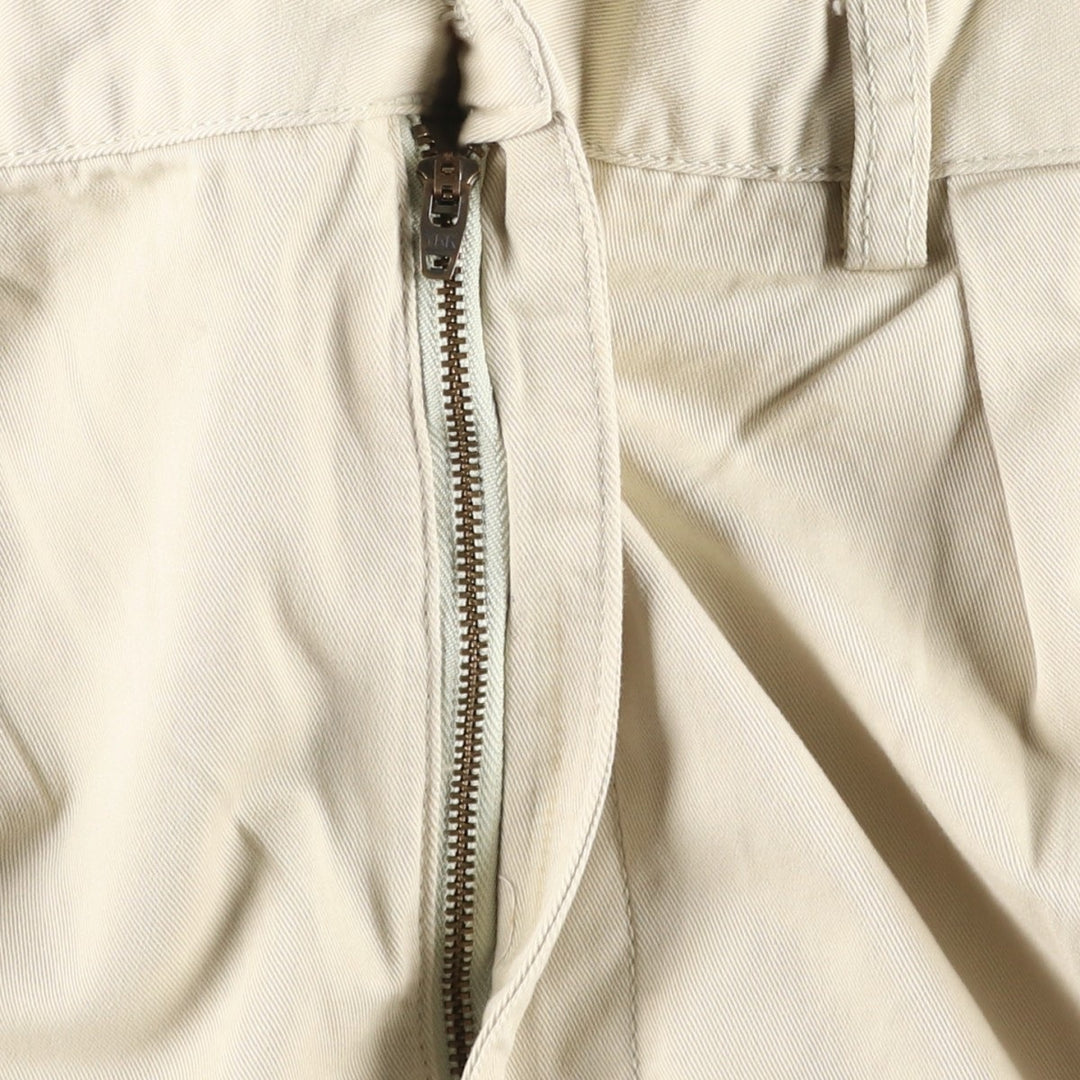 Ralph Lauren POLO by Ralph Lauren TYLER SHORT Two-pleat chino shorts, short pants, men's size W36 cotton Beige type Vintage Second Hand