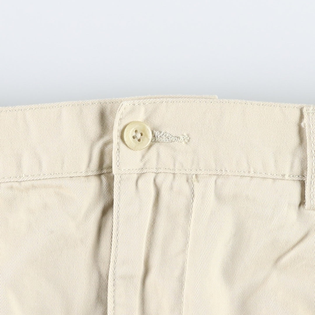 Ralph Lauren POLO by Ralph Lauren TYLER SHORT Two-pleat chino shorts, short pants, men's size W36 cotton Beige type Vintage Second Hand