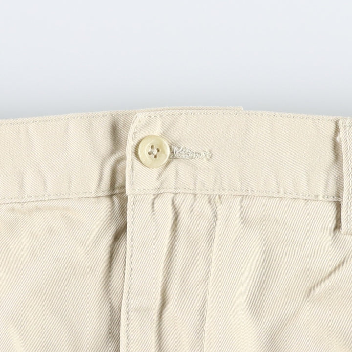 Ralph Lauren POLO by Ralph Lauren TYLER SHORT Two-pleat chino shorts, short pants, men's size W36 cotton Beige type Vintage Second Hand