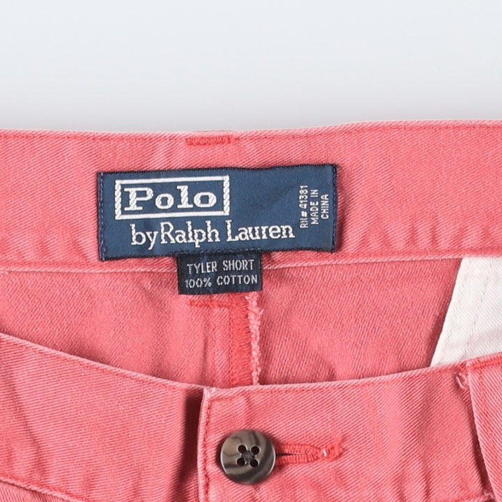 Ralph Lauren POLO by Ralph Lauren TYLER SHORT Two-pleat chino shorts, short pants, men's size W34 cotton pink type Vintage Second Hand