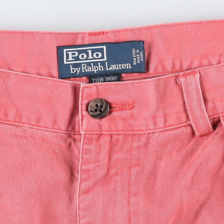 Ralph Lauren POLO by Ralph Lauren TYLER SHORT Two-pleat chino shorts, short pants, men's size W34 cotton pink type Vintage Second Hand