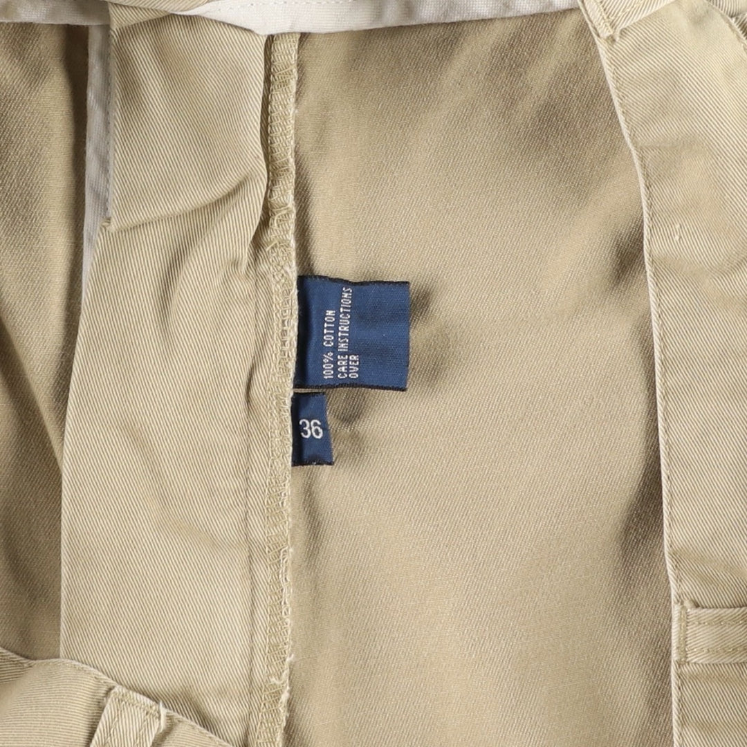 Ralph Lauren POLO by Ralph Lauren TYLER SHORT Two-pleat chino shorts, short pants, men's size W36 cotton Beige type Vintage Second Hand