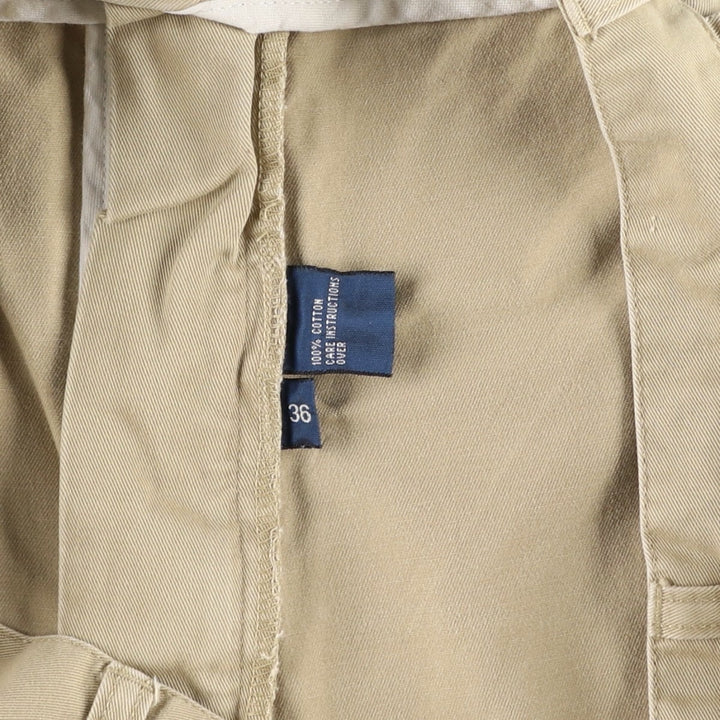 Ralph Lauren POLO by Ralph Lauren TYLER SHORT Two-pleat chino shorts, short pants, men's size W36 cotton Beige type Vintage Second Hand