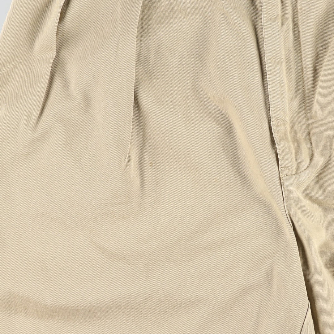 Ralph Lauren POLO by Ralph Lauren TYLER SHORT Two-pleat chino shorts, short pants, men's size W36 cotton Beige type Vintage Second Hand