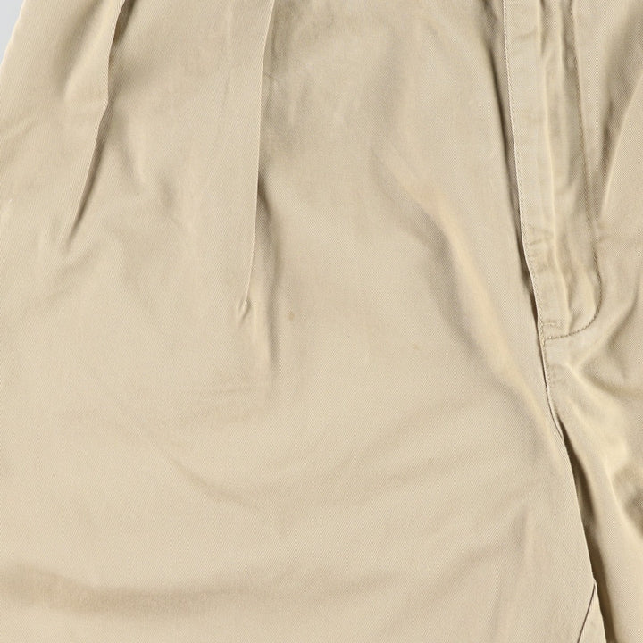 Ralph Lauren POLO by Ralph Lauren TYLER SHORT Two-pleat chino shorts, short pants, men's size W36 cotton Beige type Vintage Second Hand