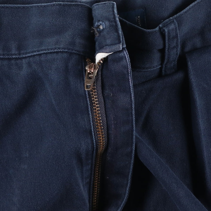 Ralph Lauren POLO by Ralph Lauren TYLER SHORT Two-Pleat Chino Shorts, Men's Size W39 (approx.) cotton navy blue type Vintage Second Hand