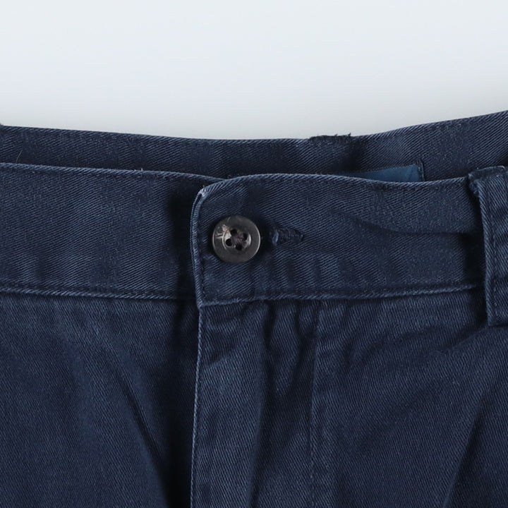 Ralph Lauren POLO by Ralph Lauren TYLER SHORT Two-Pleat Chino Shorts, Men's Size W39 (approx.) cotton navy blue type Vintage Second Hand