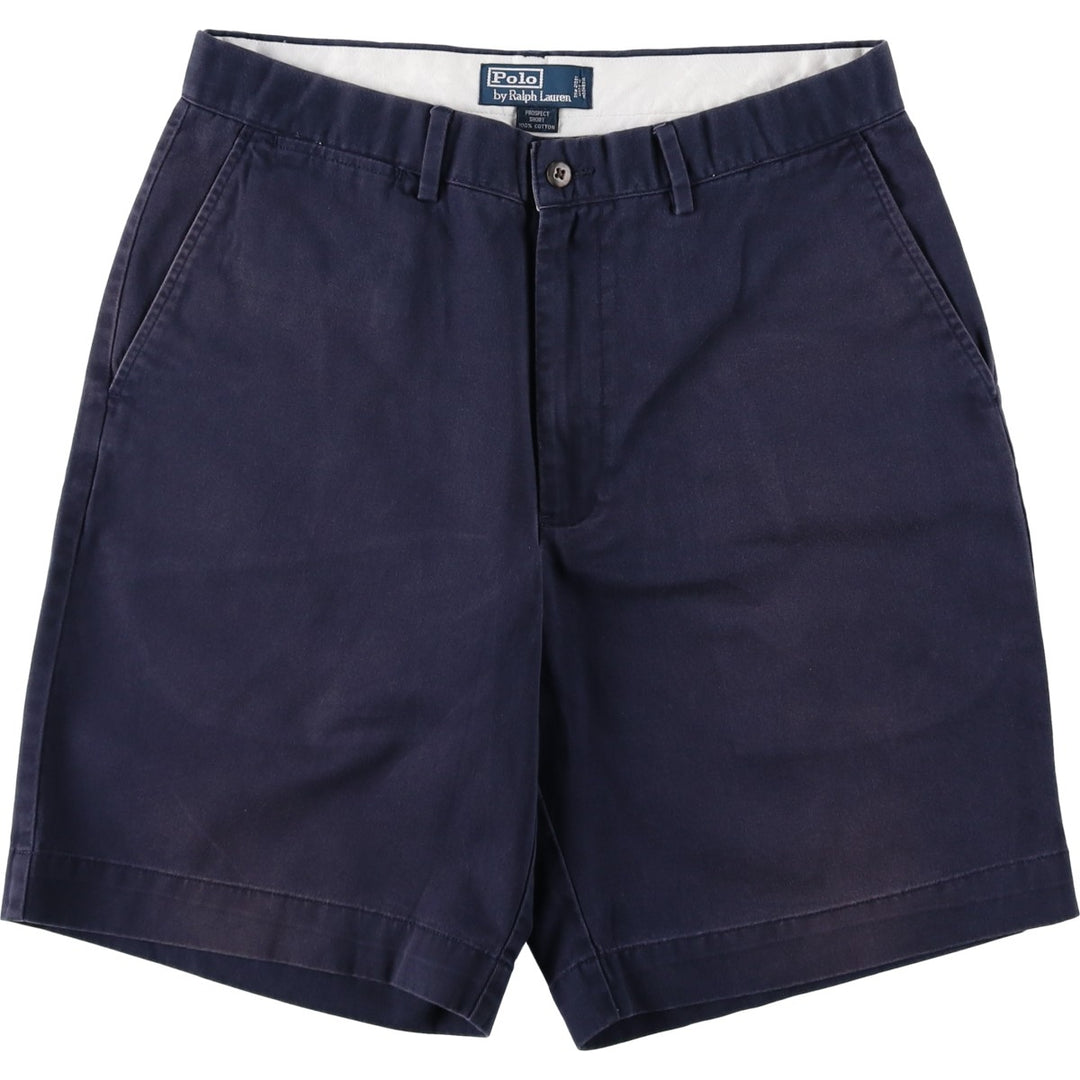 Ralph Lauren POLO by Ralph Lauren PROSPECT SHORT Chino shorts Short pants Men's W33 equivalent cotton navy blue type Vintage Second Hand
