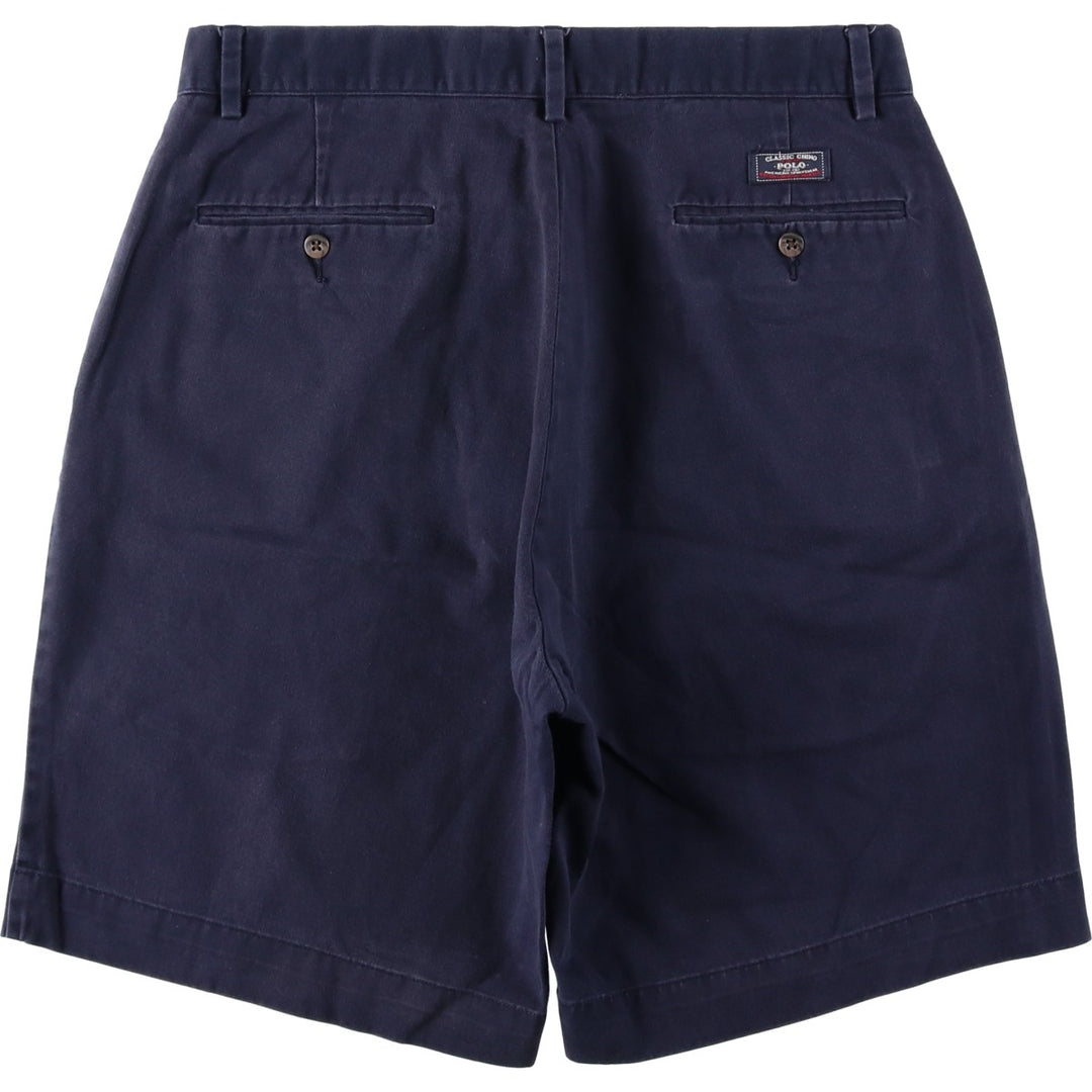 Ralph Lauren POLO by Ralph Lauren PROSPECT SHORT Chino shorts Short pants Men's W33 equivalent cotton navy blue type Vintage Second Hand