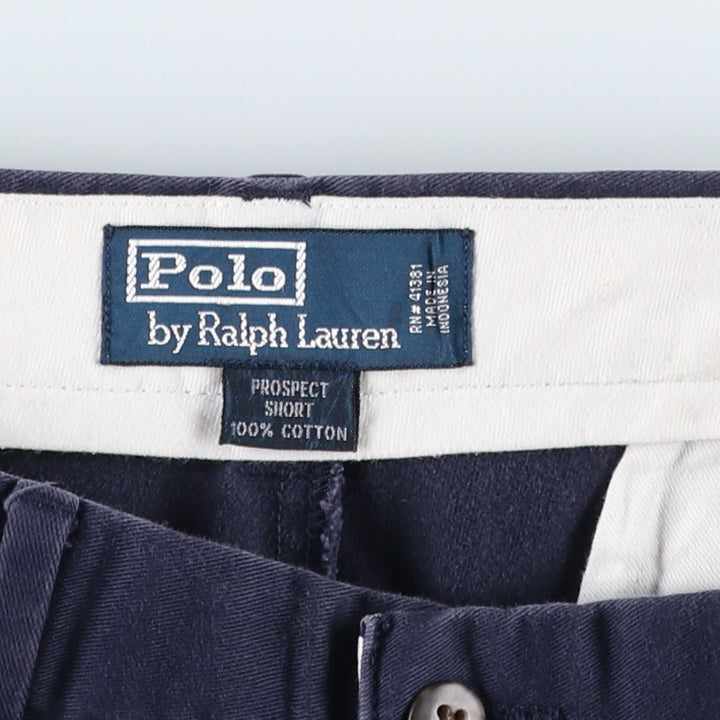 Ralph Lauren POLO by Ralph Lauren PROSPECT SHORT Chino shorts Short pants Men's W33 equivalent cotton navy blue type Vintage Second Hand