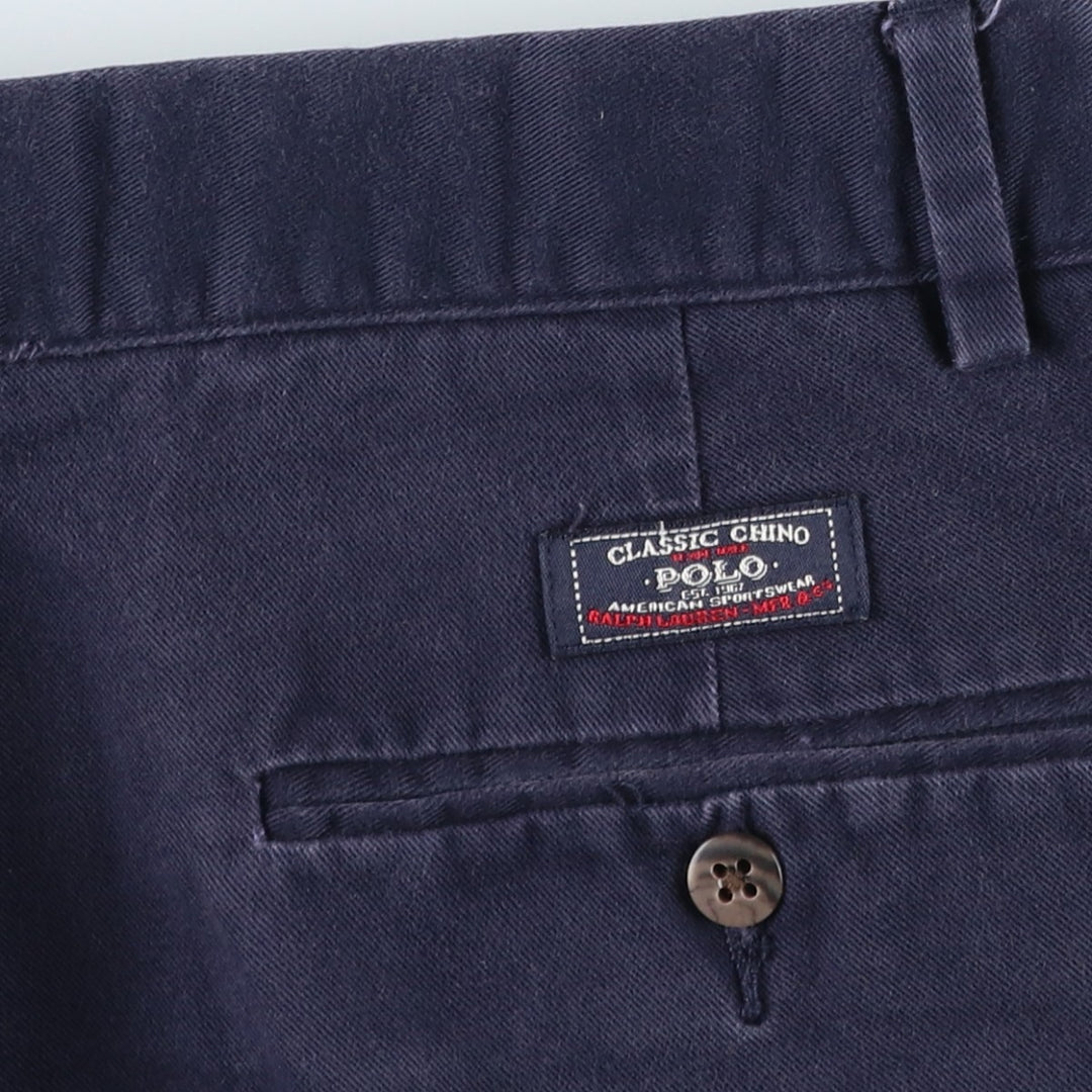 Ralph Lauren POLO by Ralph Lauren PROSPECT SHORT Chino shorts Short pants Men's W33 equivalent cotton navy blue type Vintage Second Hand