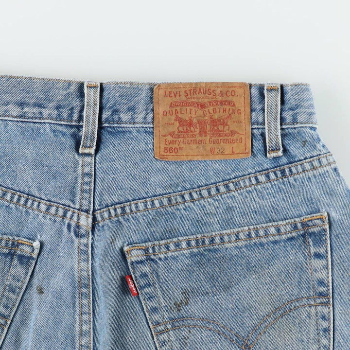 2000'S Levi's 560 Loose Fit Denim Shorts (Men's W32 equivalent) cotton blue type Vintage Second Hand
