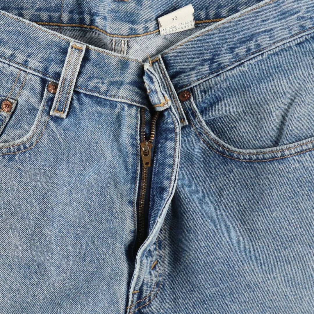 2000'S Levi's 560 Loose Fit Denim Shorts (Men's W32 equivalent) cotton blue type Vintage Second Hand