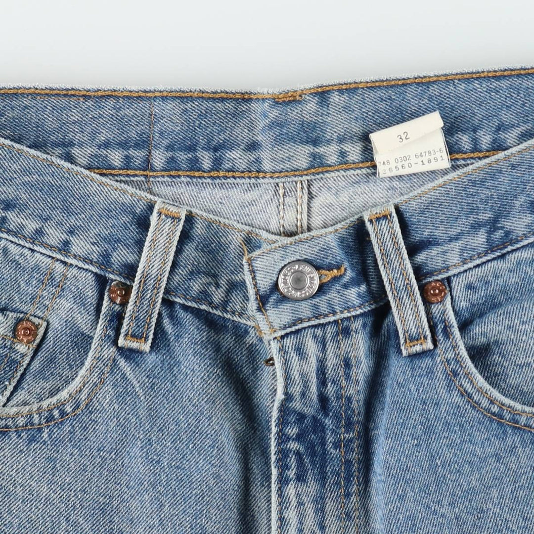2000'S Levi's 560 Loose Fit Denim Shorts (Men's W32 equivalent) cotton blue type Vintage Second Hand