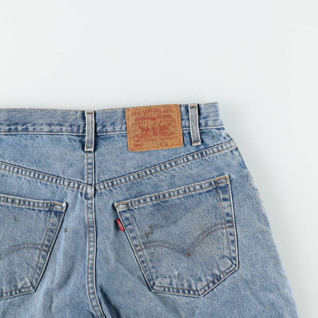 2000'S Levi's 560 Loose Fit Denim Shorts (Men's W32 equivalent) cotton blue type Vintage Second Hand