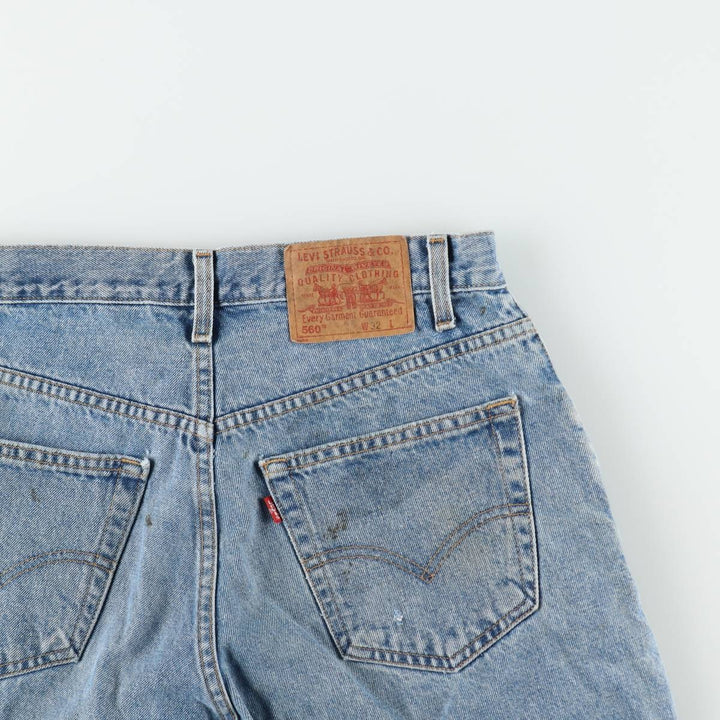 2000'S Levi's 560 Loose Fit Denim Shorts (Men's W32 equivalent) cotton blue type Vintage Second Hand