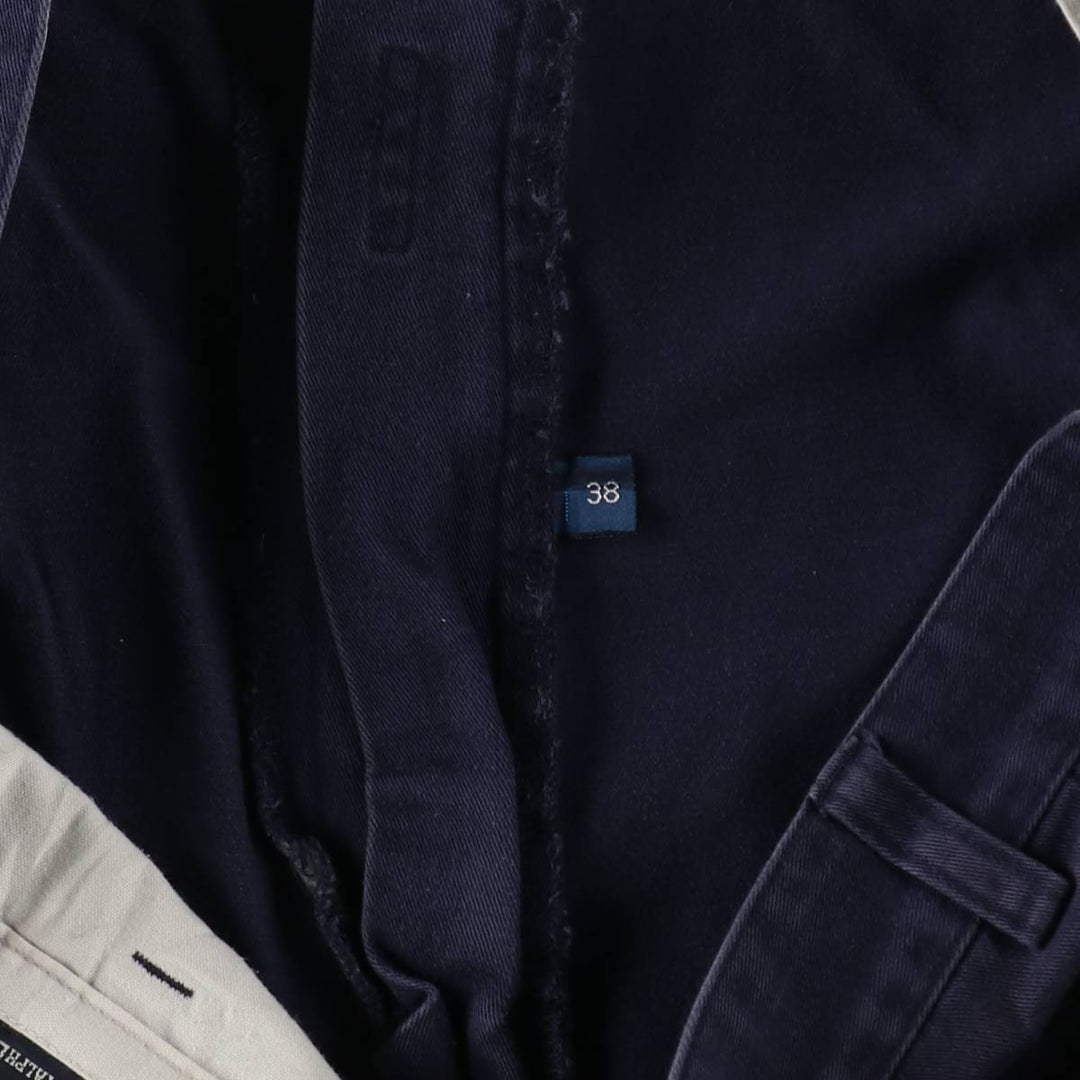 Ralph Lauren Polo Ralph Lauren Two-Pleat Chino Shorts, Men's Size W37 (approx.) cotton navy blue type Vintage Second Hand
