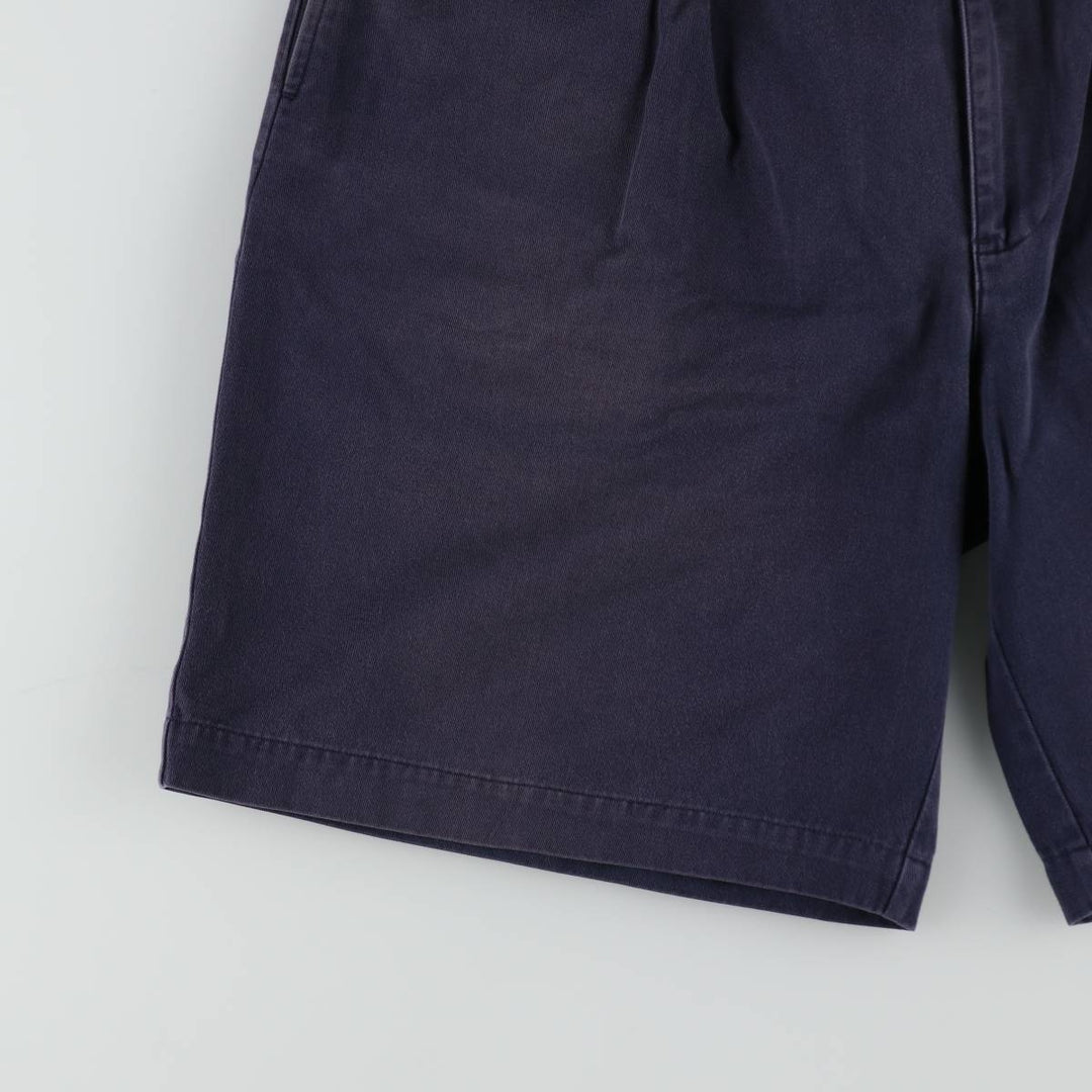 Ralph Lauren Polo Ralph Lauren Two-Pleat Chino Shorts, Men's Size W37 (approx.) cotton navy blue type Vintage Second Hand