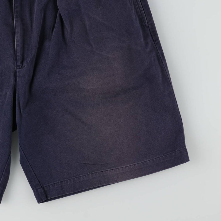 Ralph Lauren Polo Ralph Lauren Two-Pleat Chino Shorts, Men's Size W37 (approx.) cotton navy blue type Vintage Second Hand