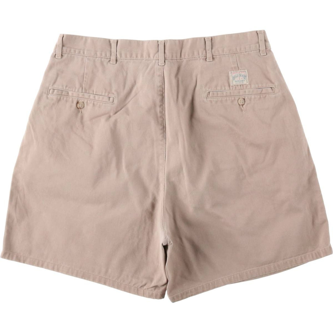 Ralph Lauren POLO by Ralph Lauren Two-pleat Chino Shorts, Men's Size W34 cotton Beige type Vintage Second Hand