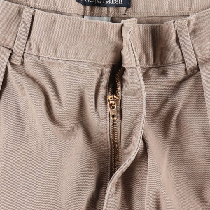 Ralph Lauren POLO by Ralph Lauren Two-pleat Chino Shorts, Men's Size W34 cotton Beige type Vintage Second Hand