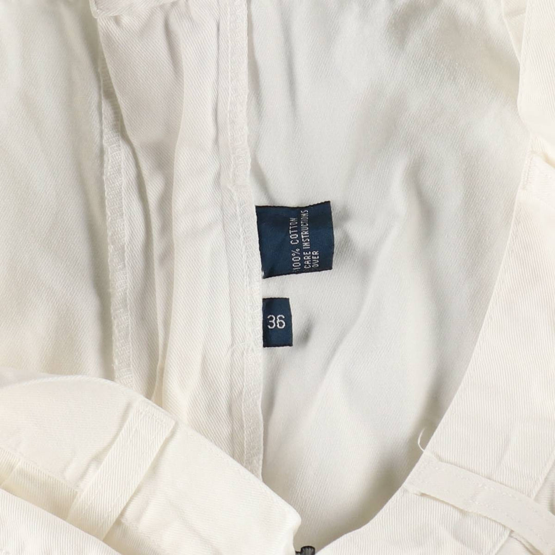 Ralph Lauren POLO by Ralph Lauren ANDREW SHORT Two-pleat chino shorts, short pants, men's size W34 cotton white type Vintage Second Hand