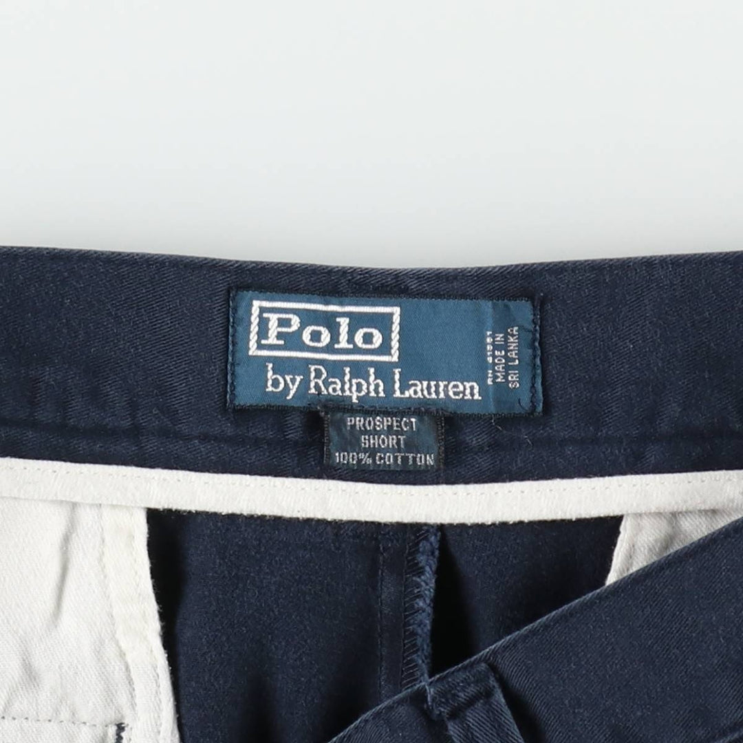 Ralph Lauren POLO by Ralph Lauren PROSPECT SHORT Chino shorts Short pants Men's W32 equivalent cotton navy blue type Vintage Second Hand
