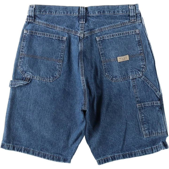 Wrangler Carpenter Denim Painter Shorts (Men's W34 equivalent) cotton blue type Vintage Second Hand