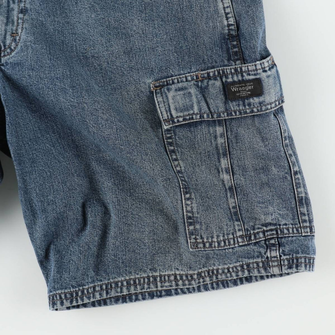 Wrangler cargo shorts, men's size W37 (approx.) cotton blue type Vintage Second Hand