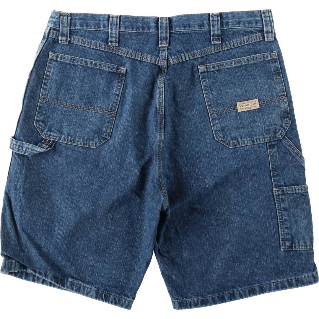 Wrangler CARPENTER Denim Painter Shorts, Shorts, Men's, W37 equivalent cotton blue type Vintage Second Hand