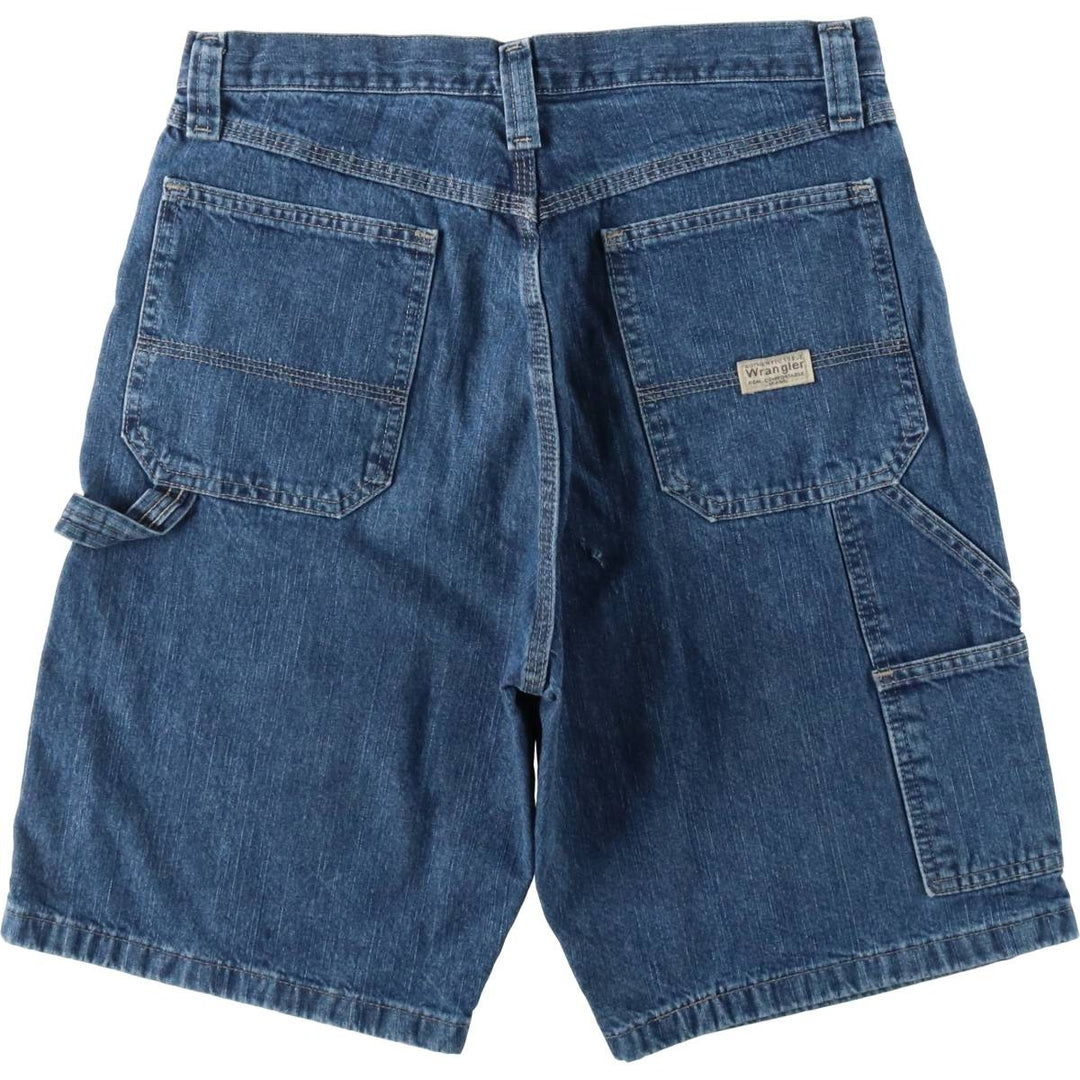 Wrangler Carpenter Denim Painter Shorts (Men's W32 equivalent) cotton blue type Vintage Second Hand