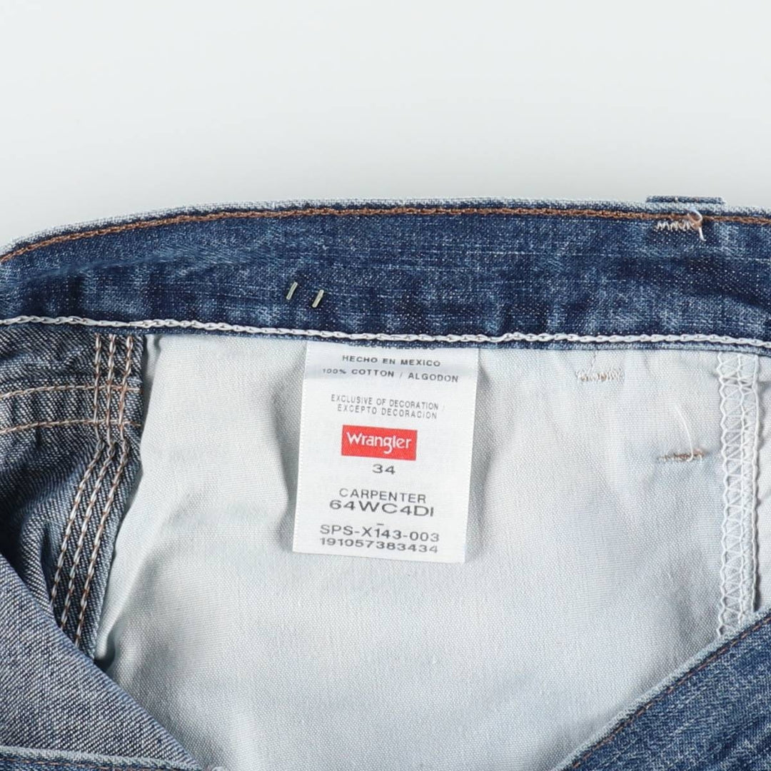 Wrangler CARPENTER Denim Painter Shorts, Shorts, Men's, W34 equivalent cotton blue type Vintage Second Hand