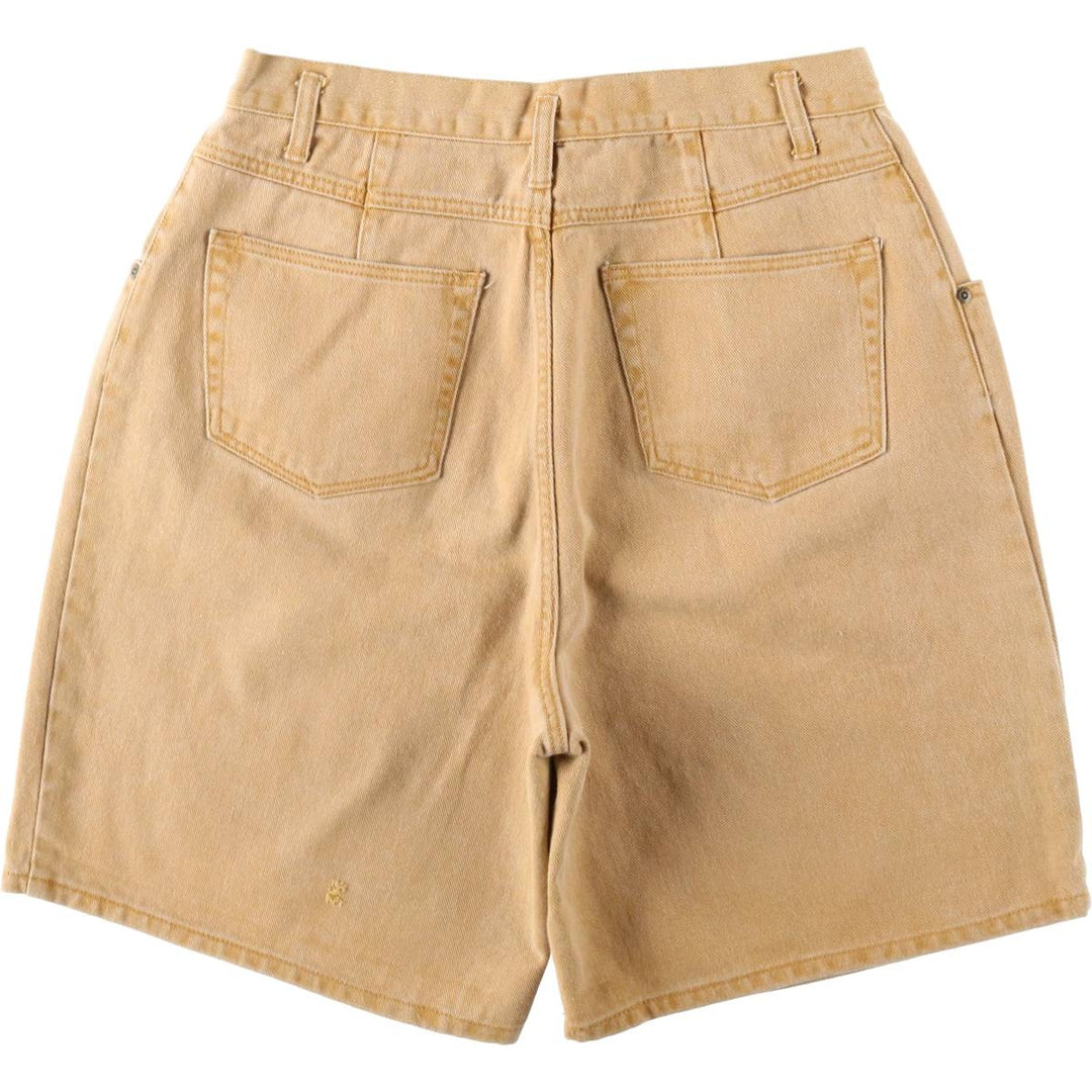 80s-90'S Eddie Bauer Black Tag One-Pleat Denim Shorts, Men's Size W31 (approx.), Vintage unclear Beige type Vintage Second Hand