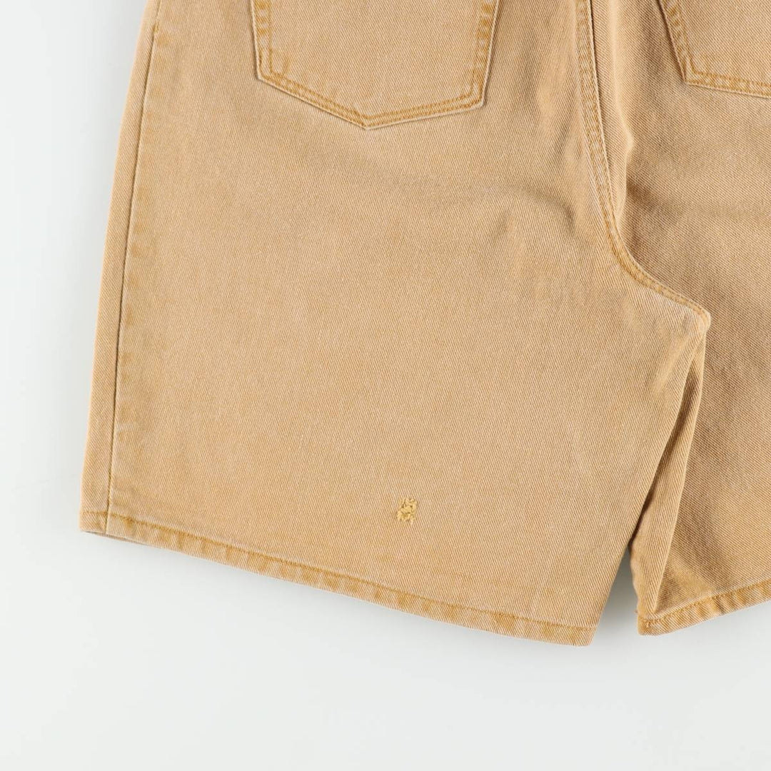 80s-90'S Eddie Bauer Black Tag One-Pleat Denim Shorts, Men's Size W31 (approx.), Vintage unclear Beige type Vintage Second Hand