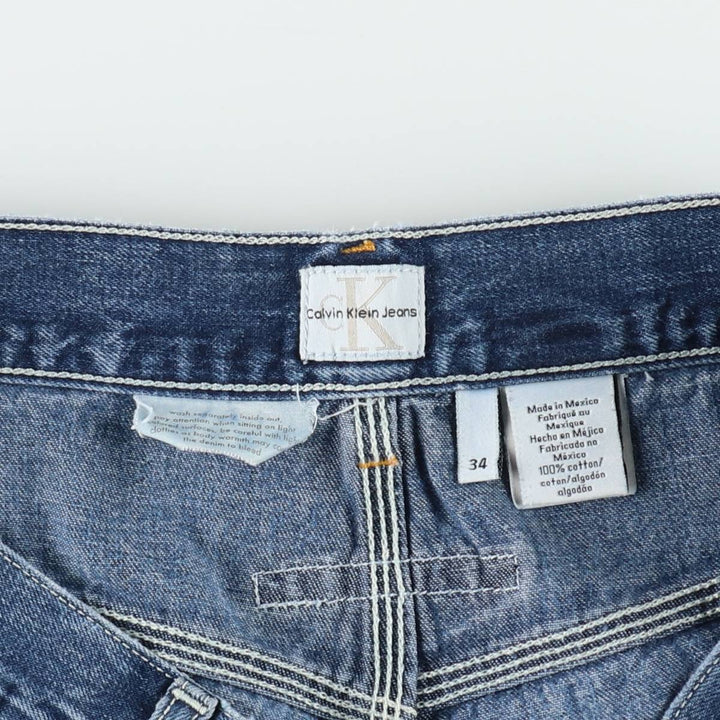 90s-00'S Calvin Klein Jeans Denim Painter Shorts, Men's W35 (approx.), Vintage cotton blue type Vintage Second Hand