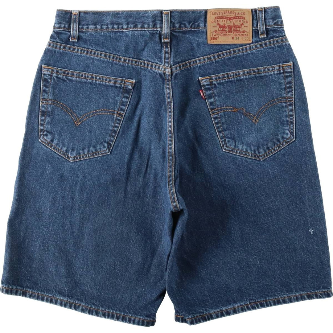 90'S Levi's 550 Relaxed Fit Denim Shorts/Jorts, Men's, Size 34, Vintage cotton blue type Vintage Second Hand