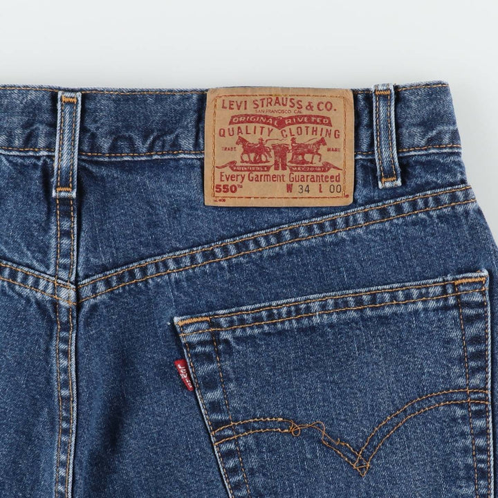 90'S Levi's 550 Relaxed Fit Denim Shorts/Jorts, Men's, Size 34, Vintage cotton blue type Vintage Second Hand