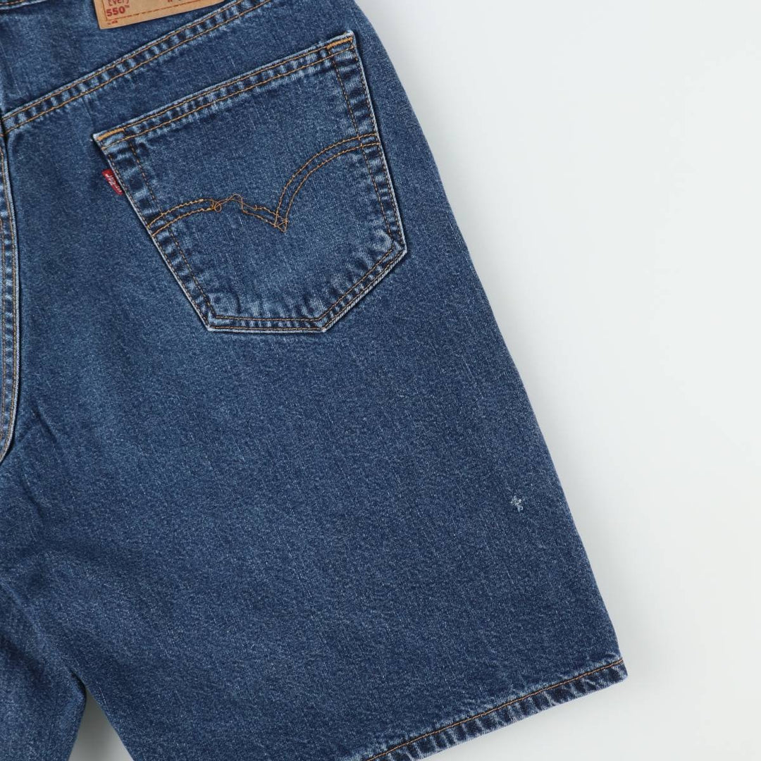 90'S Levi's 550 Relaxed Fit Denim Shorts/Jorts, Men's, Size 34, Vintage cotton blue type Vintage Second Hand