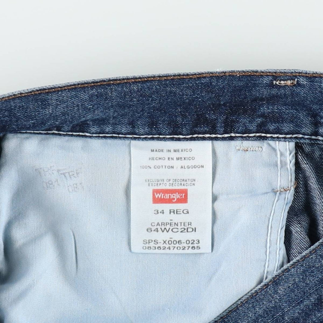 Wrangler Carpenter Denim Painter Shorts (Men's W35 equivalent) cotton blue type Vintage Second Hand