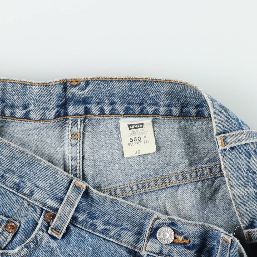90'S Levi's 550 Relaxed Fit Denim Shorts, Men's Size W36 (approx.), Vintage cotton blue type Vintage Second Hand