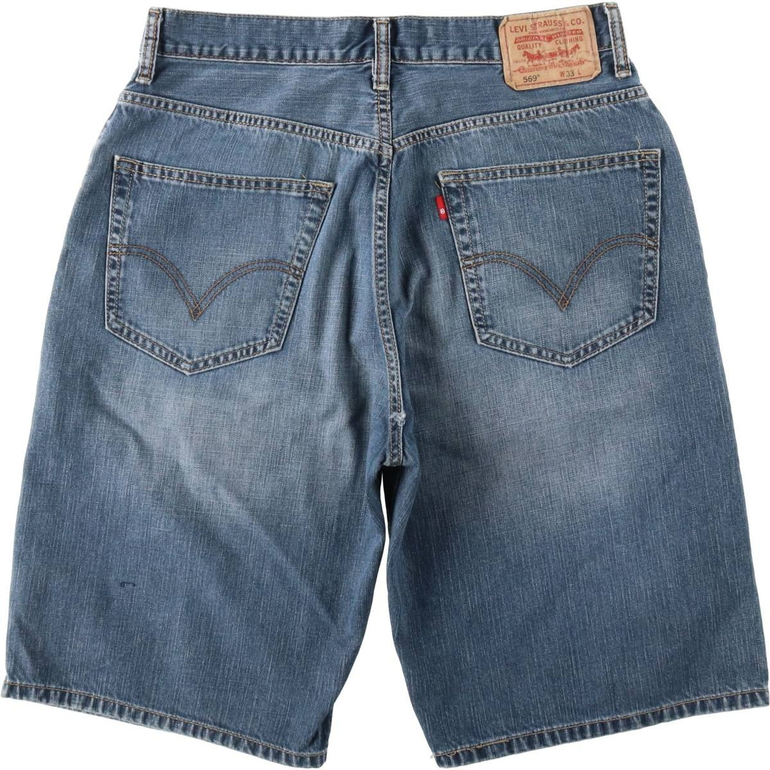 Levi's 569 Loose Straight Denim Shorts, Men's Size 33 cotton blue type Vintage Second Hand