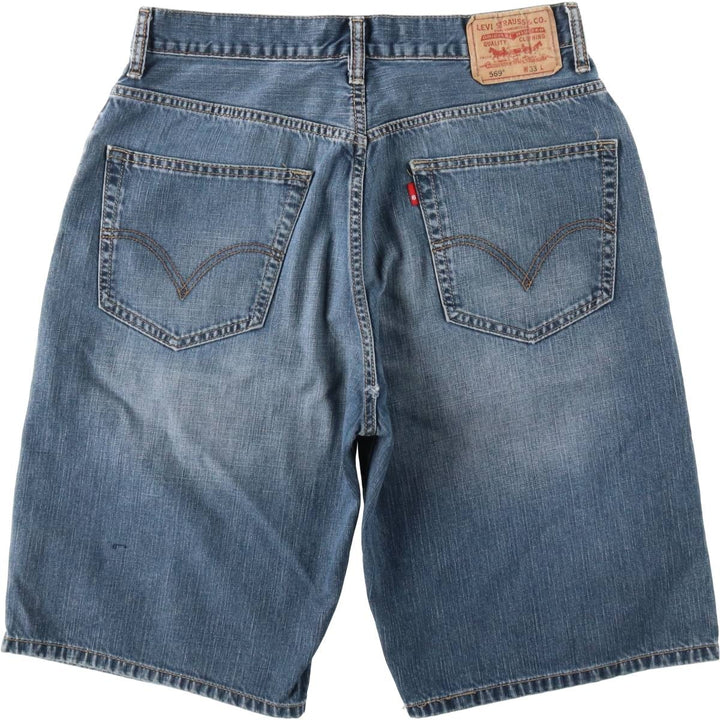 Levi's 569 Loose Straight Denim Shorts, Men's Size 33 cotton blue type Vintage Second Hand