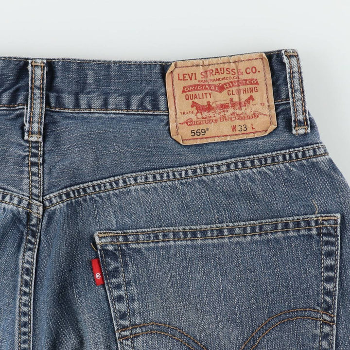 Levi's 569 Loose Straight Denim Shorts, Men's Size 33 cotton blue type Vintage Second Hand