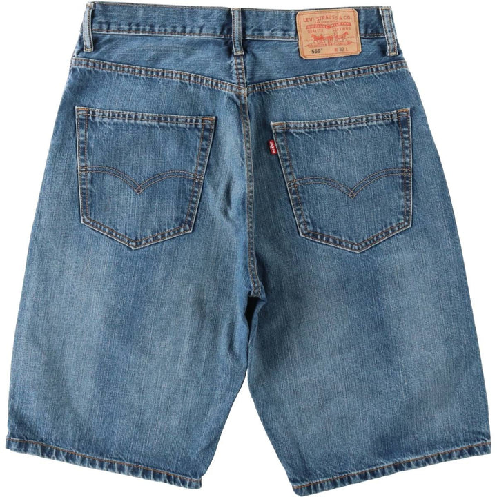 Levi's 569 denim shorts, half pants, jorts, men's size W34 cotton blue type Vintage Second Hand