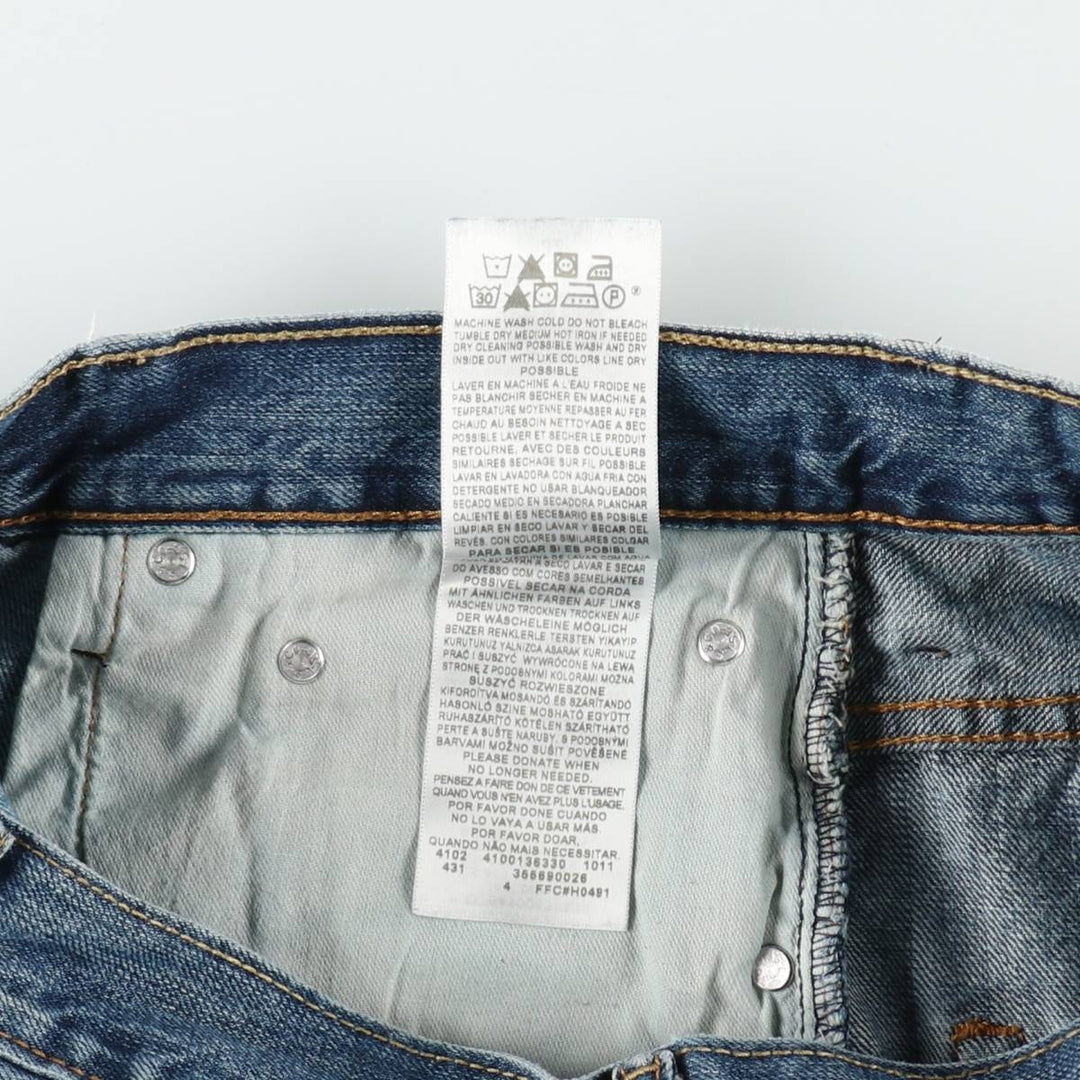 Levi's 569 denim shorts, half pants, jorts, men's size W34 cotton blue type Vintage Second Hand