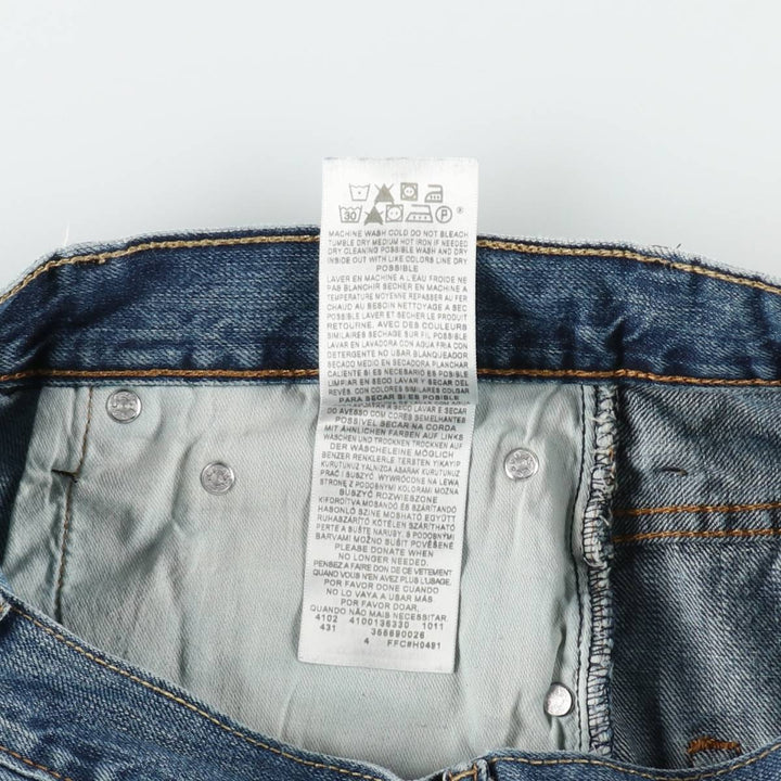Levi's 569 denim shorts, half pants, jorts, men's size W34 cotton blue type Vintage Second Hand