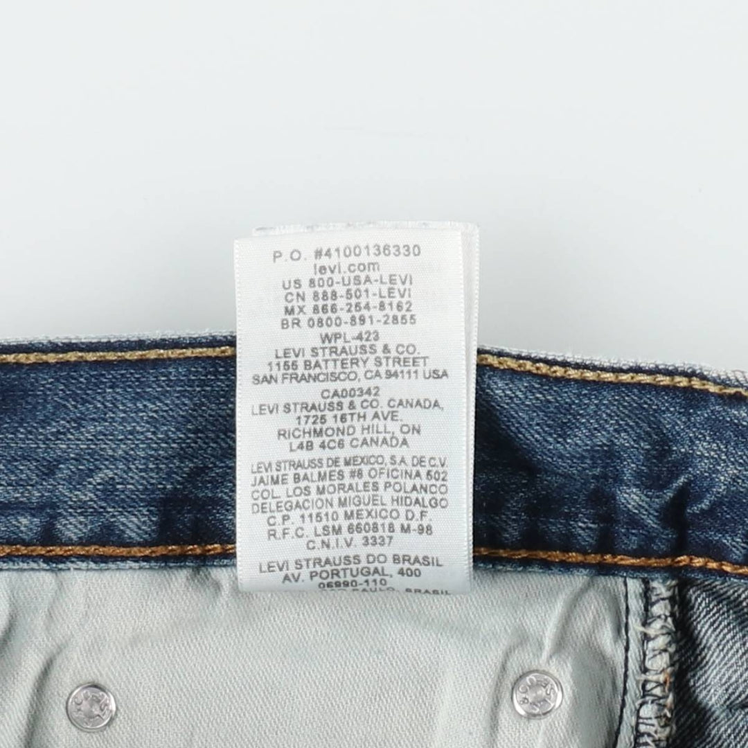 Levi's 569 denim shorts, half pants, jorts, men's size W34 cotton blue type Vintage Second Hand