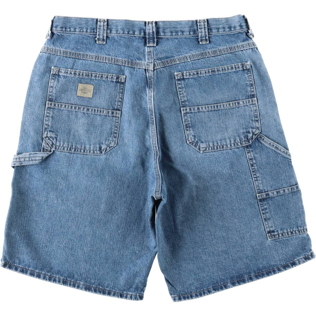 Lee DUNGAREES denim painter shorts, half pants, men's size w34 unclear blue type Vintage Second Hand