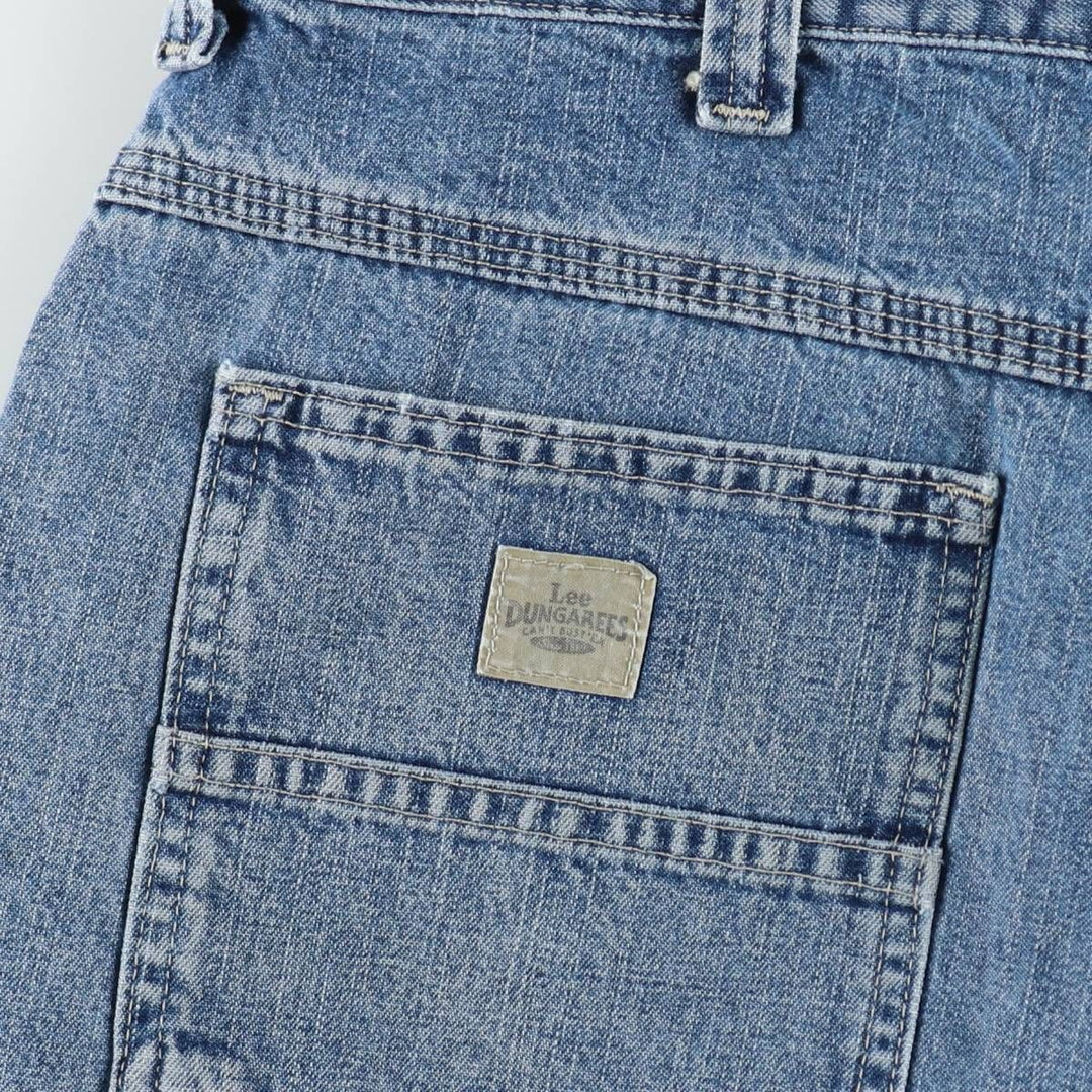 Lee DUNGAREES denim painter shorts, half pants, men's size w34 unclear blue type Vintage Second Hand